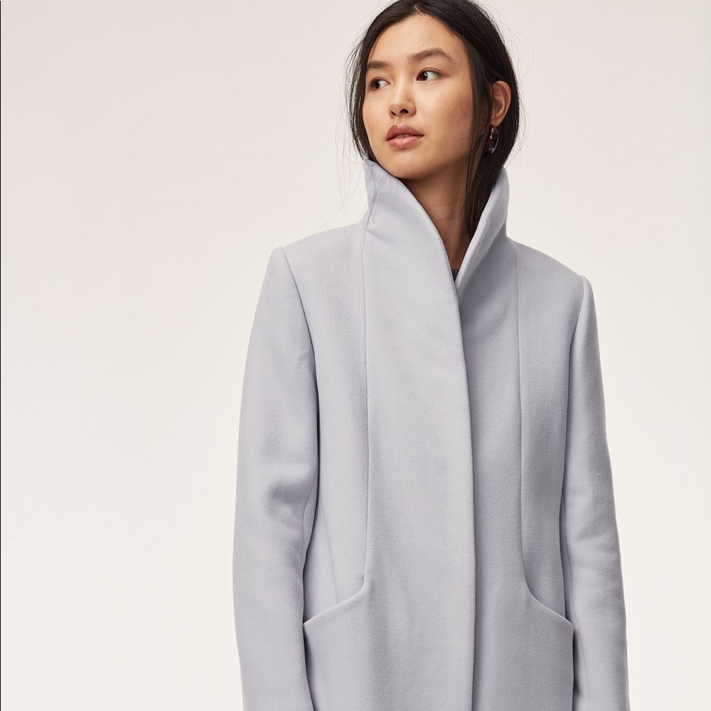 Aritzia Wilfred Cocoon Coat in Lavender